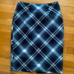 Black and White Plaid Pencil Skirt size 2